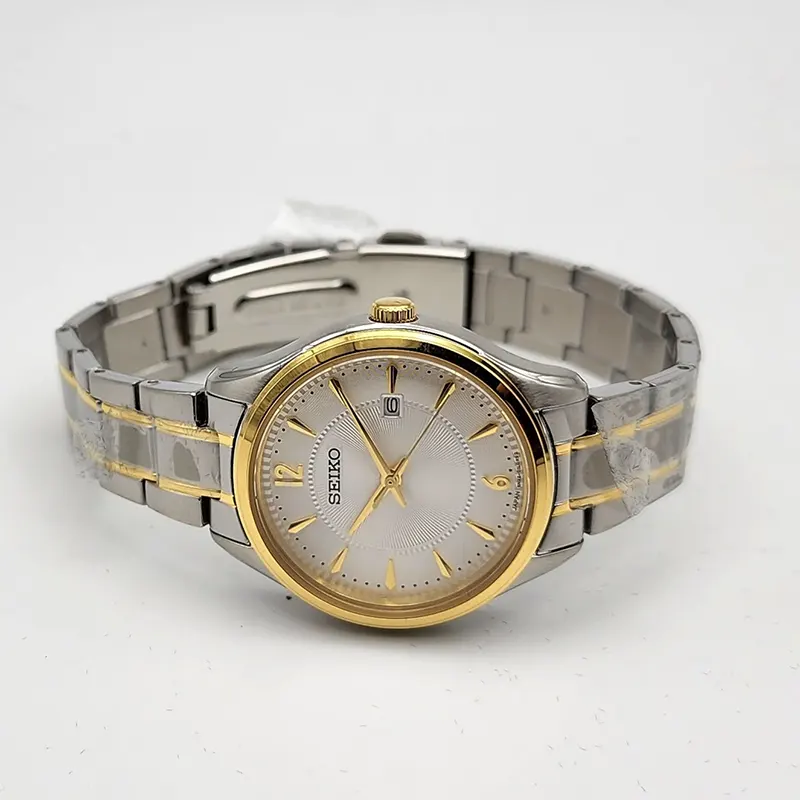 Seiko Essentials Silver Dial Two-tone Dress Ladies Watch- SUR474